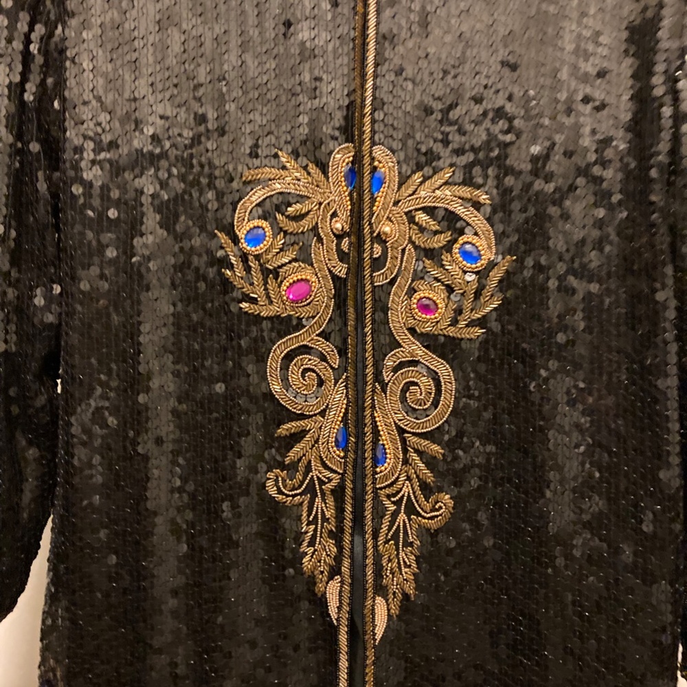 Vintage  80s Sequin Silk Blazer